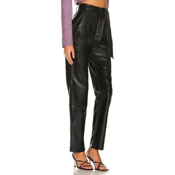 More to Come Alani Faux Leather  Pant Black Women's Size Large - Picture 3 of 9